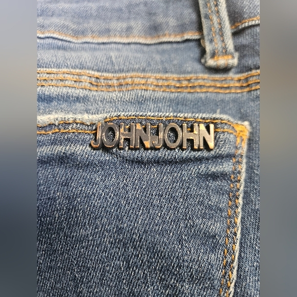 JOHN JOHN- Jeans Women's 28 Blue Denim Riped - Picture 10 of 11